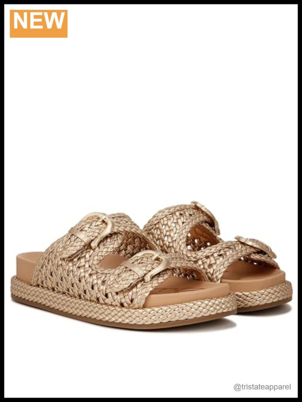 Lattice Woven Textured Slide Sandal, Slip-On, Lightweight